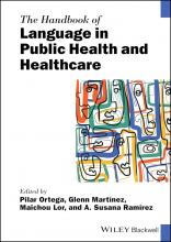 The cover of The Handbook of Language in Public Health and Healthcare
